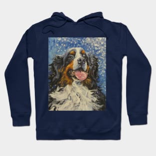 Bernese Mountain Dog Fine Art Painting Hoodie